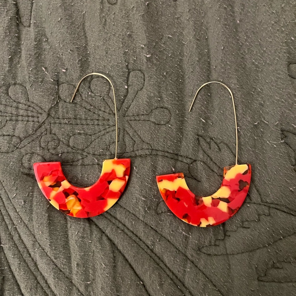 Multi-Color Acrylic Dangle Earrings